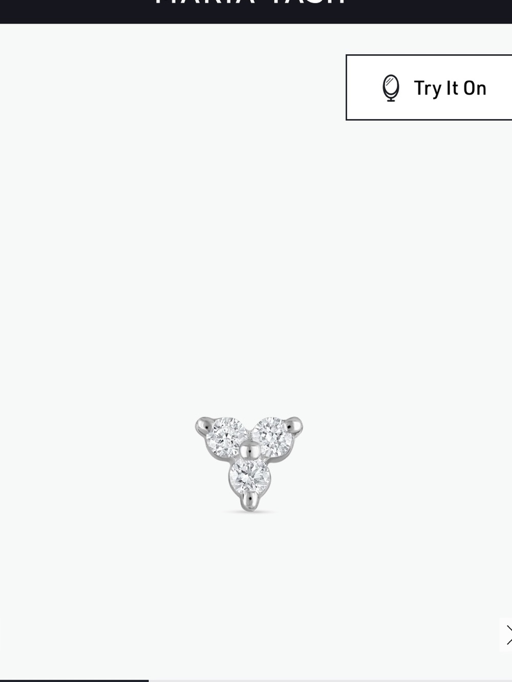 Maria Tash Diamond Trinity Stud Earring - Picture 4 of 7